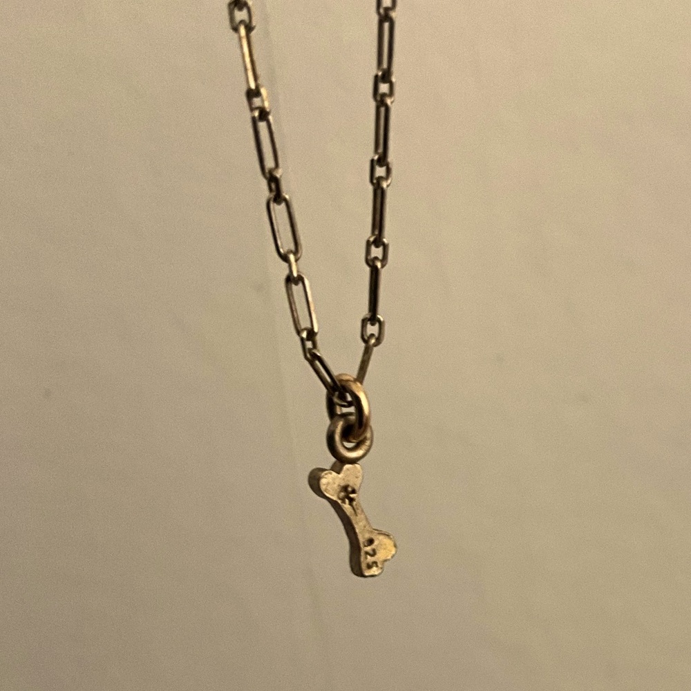 Dogeared Necklace - dog bone charm
